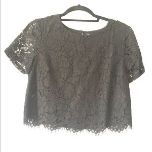Banana Republic Black lace crop top